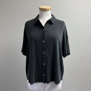 Eileen Fisher black knit blouse, size S, NEW WITH TAGS!